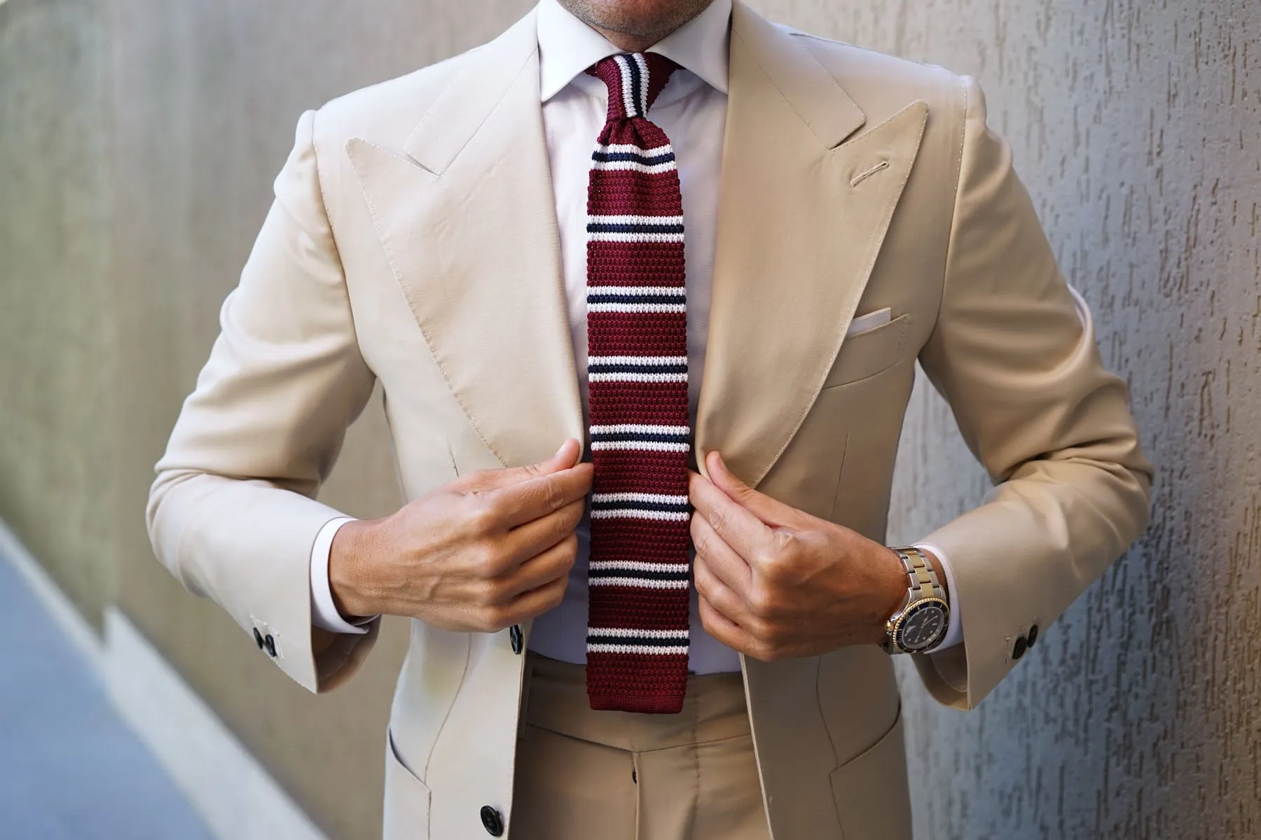 Ace Burgundy Knitted Tie