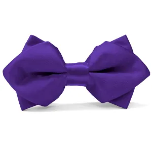 Amethyst Purple Diamond Tip Bow Tie