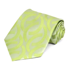 Apple Green Kay Link Pattern Necktie