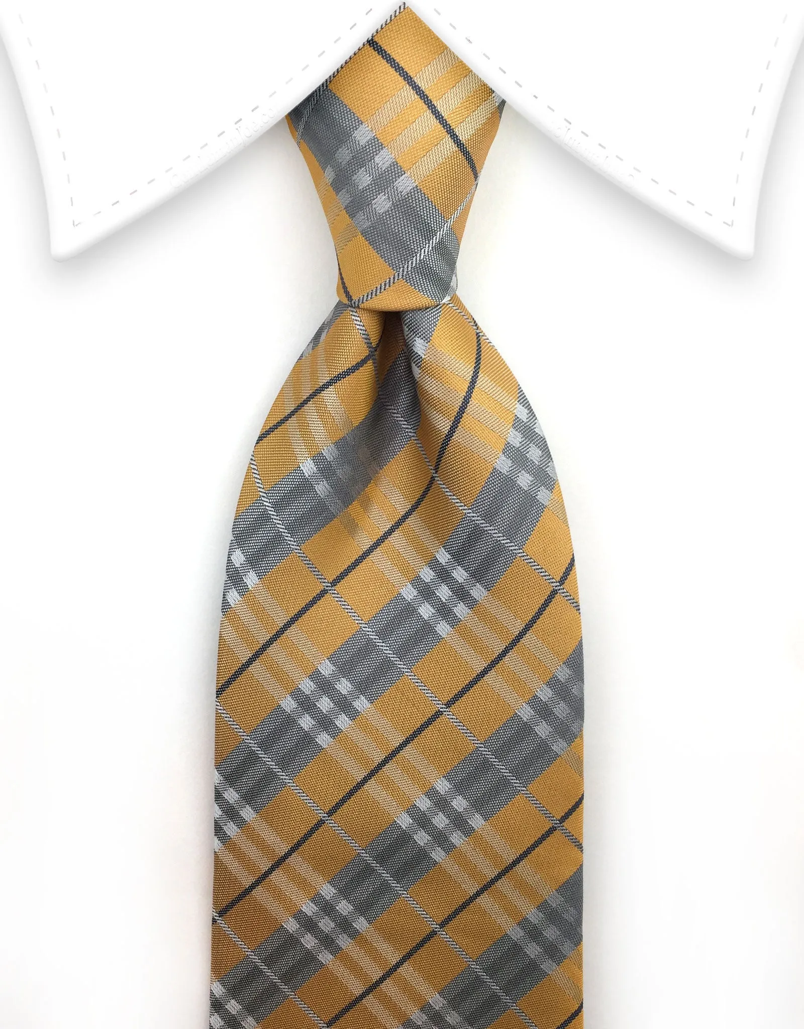 Apricot Plaid Tartan Tie