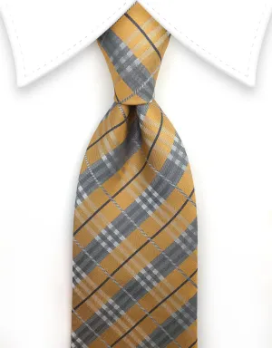 Apricot Plaid Tartan Tie