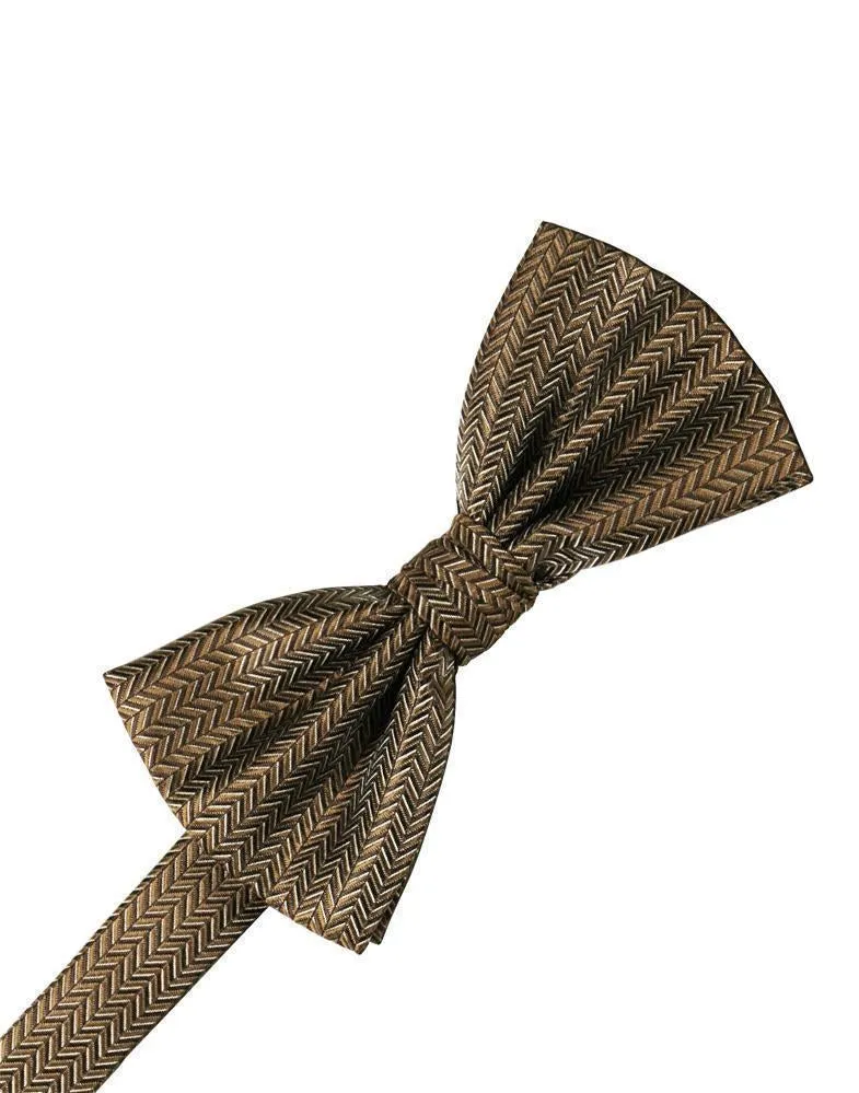 Bamboo Herringbone Bow Tie