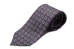 Battleship Gray Jacquard Woven Tie