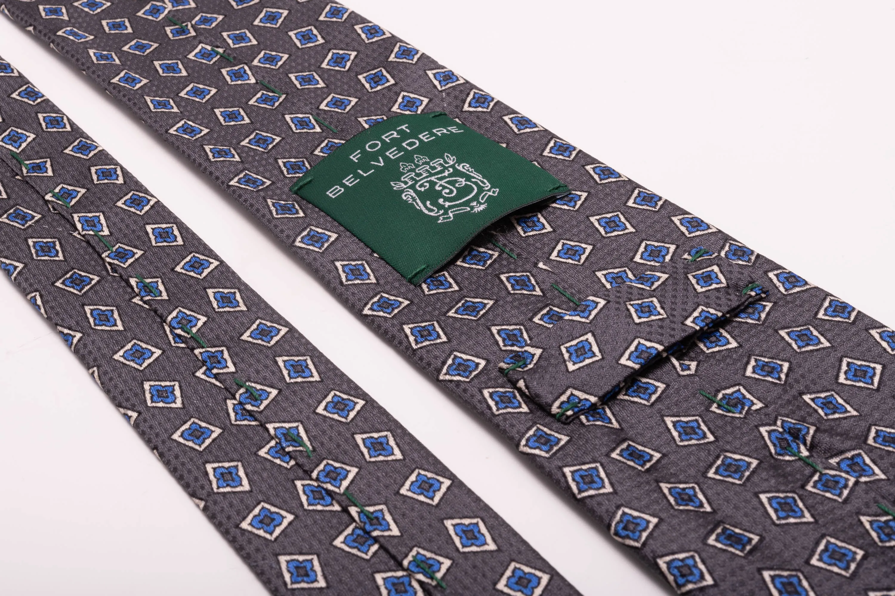 Battleship Gray Jacquard Woven Tie