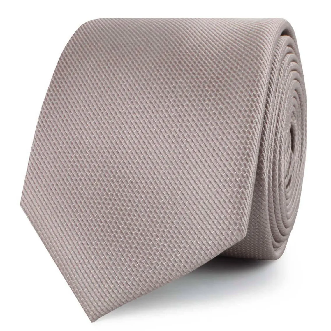 Biscotti Grey Weave Skinny Tie