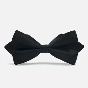 Black Diamond-Tip Tuxedo Bow Tie