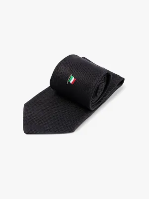 Black Italian Flag Tie