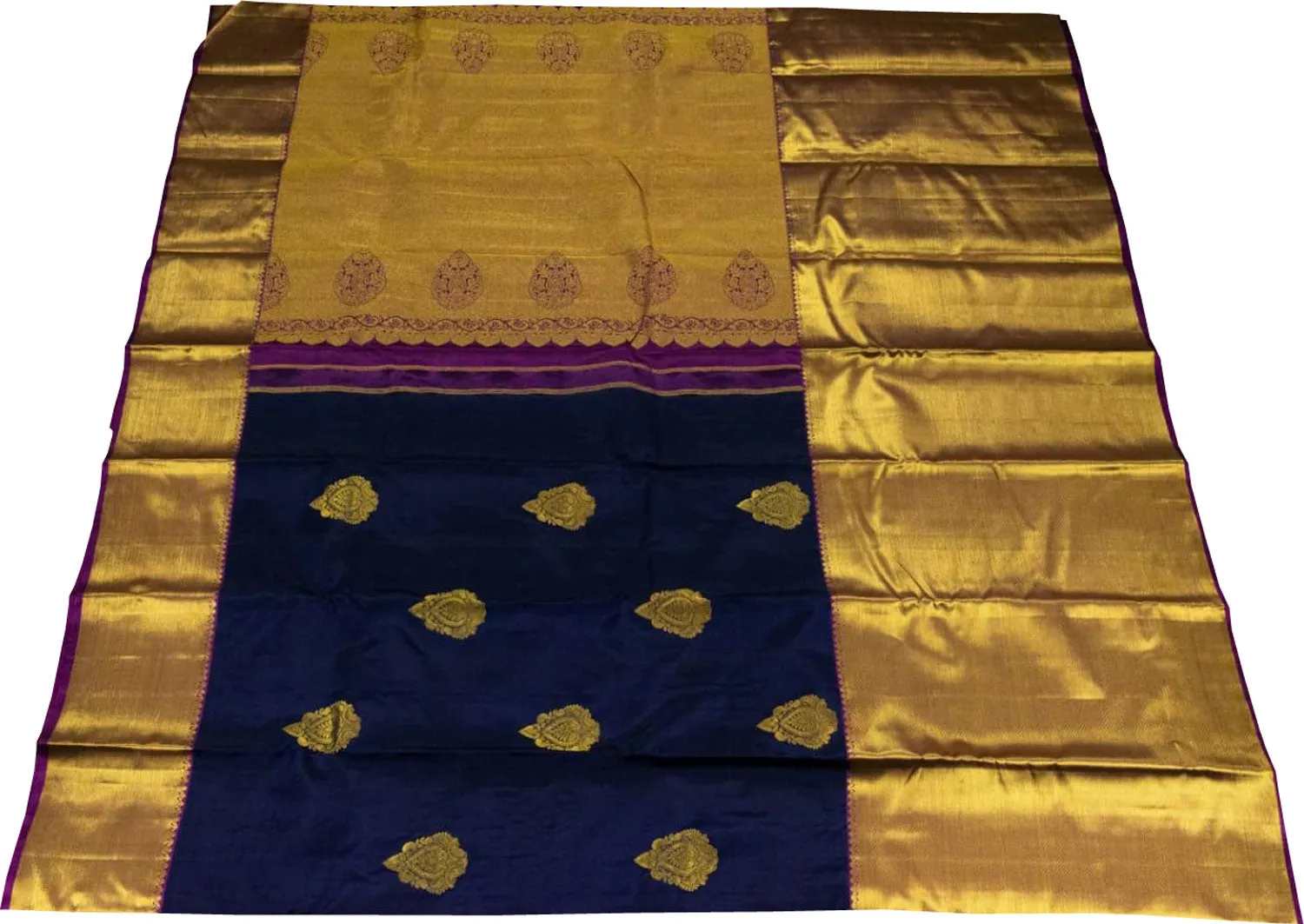 Blue Kanjeevaram Handloom Silk Saree - Pure Elegance