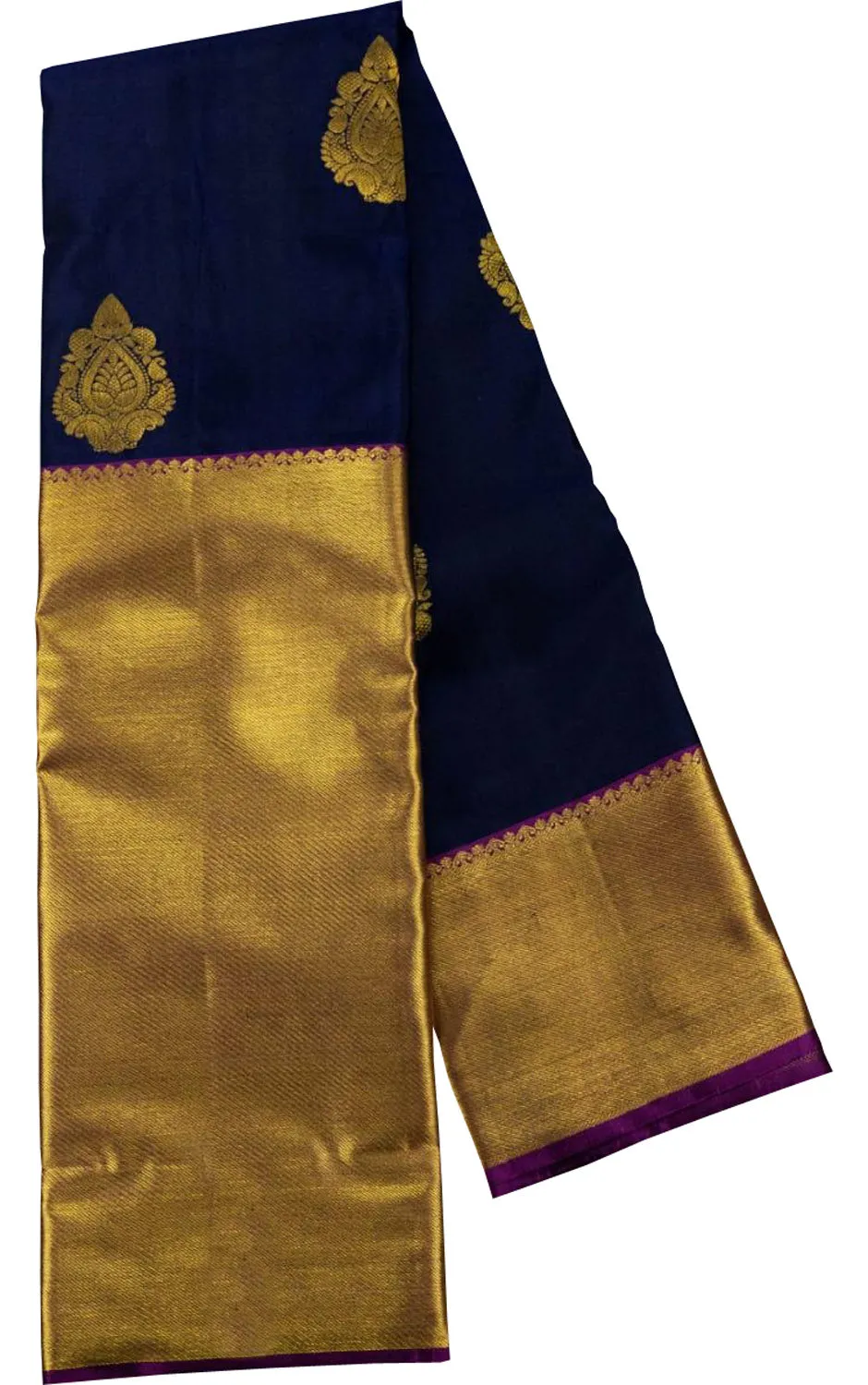 Blue Kanjeevaram Handloom Silk Saree - Pure Elegance