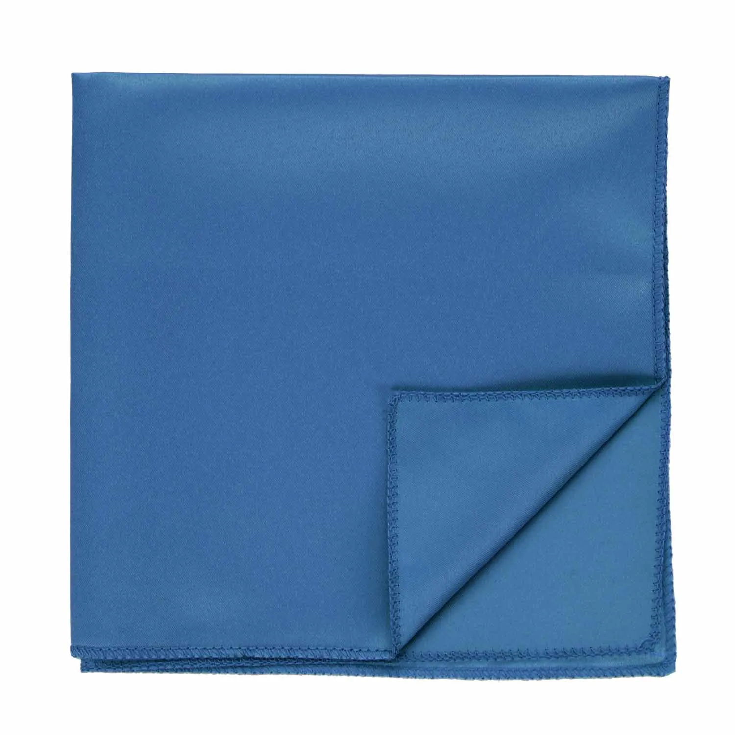 Blue Solid Color Pocket Square