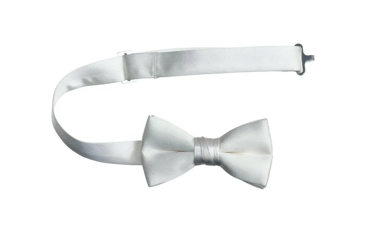 Boys and Youth Solid Poly-Satin Bow Ties for First Holy Communion