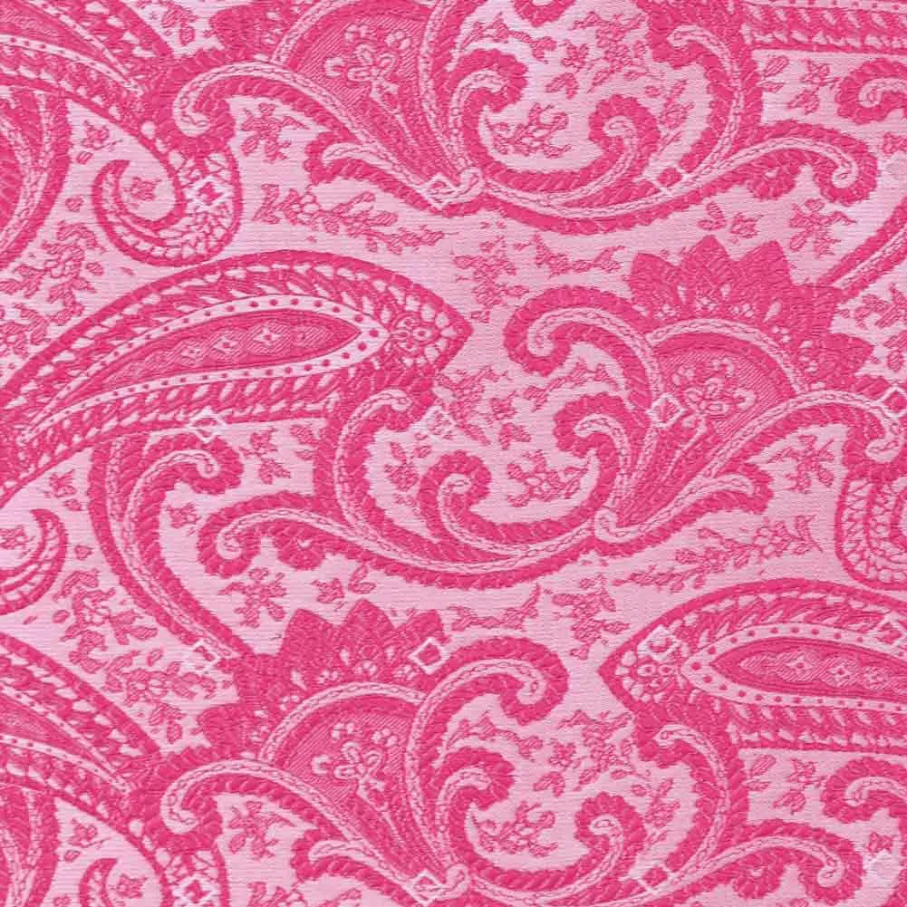 Bright Fuchsia Clara Paisley Slim Necktie, 2.5" Width