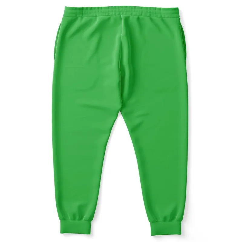 Bright Green Joggers | Unisex | with PLUS sizes | Bright Pure Green | C75M0Y100K0