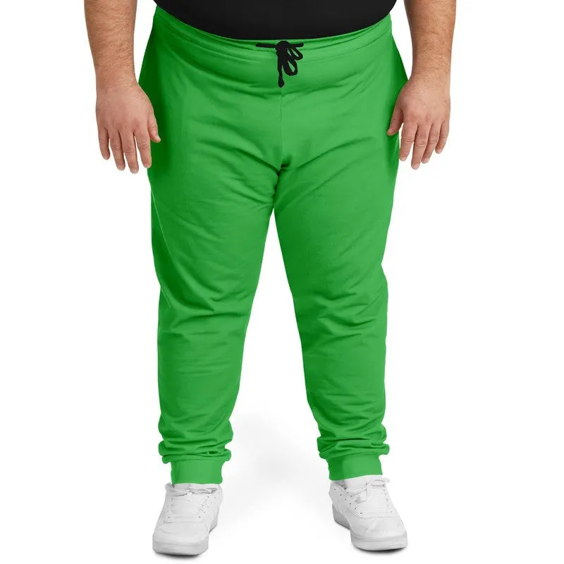 Bright Green Joggers | Unisex | with PLUS sizes | Bright Pure Green | C75M0Y100K0