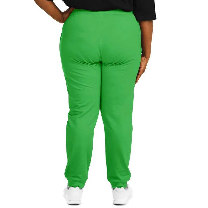 Bright Green Joggers | Unisex | with PLUS sizes | Bright Pure Green | C75M0Y100K0