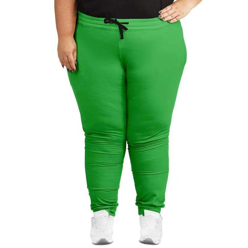 Bright Green Joggers | Unisex | with PLUS sizes | Bright Pure Green | C75M0Y100K0