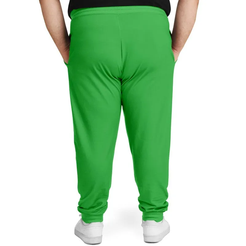 Bright Green Joggers | Unisex | with PLUS sizes | Bright Pure Green | C75M0Y100K0