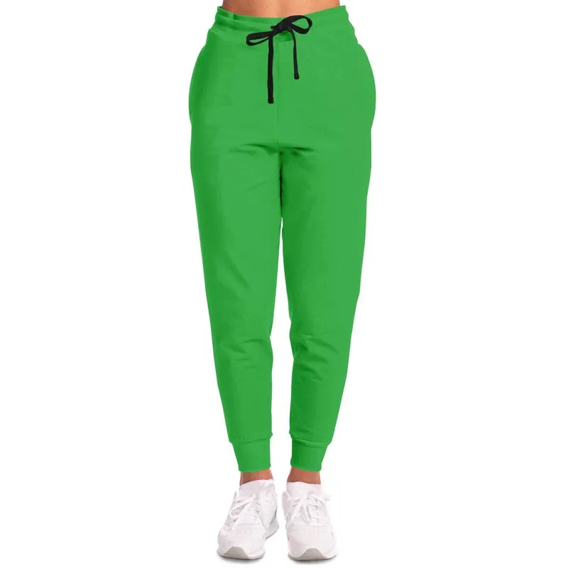 Bright Green Joggers | Unisex | with PLUS sizes | Bright Pure Green | C75M0Y100K0