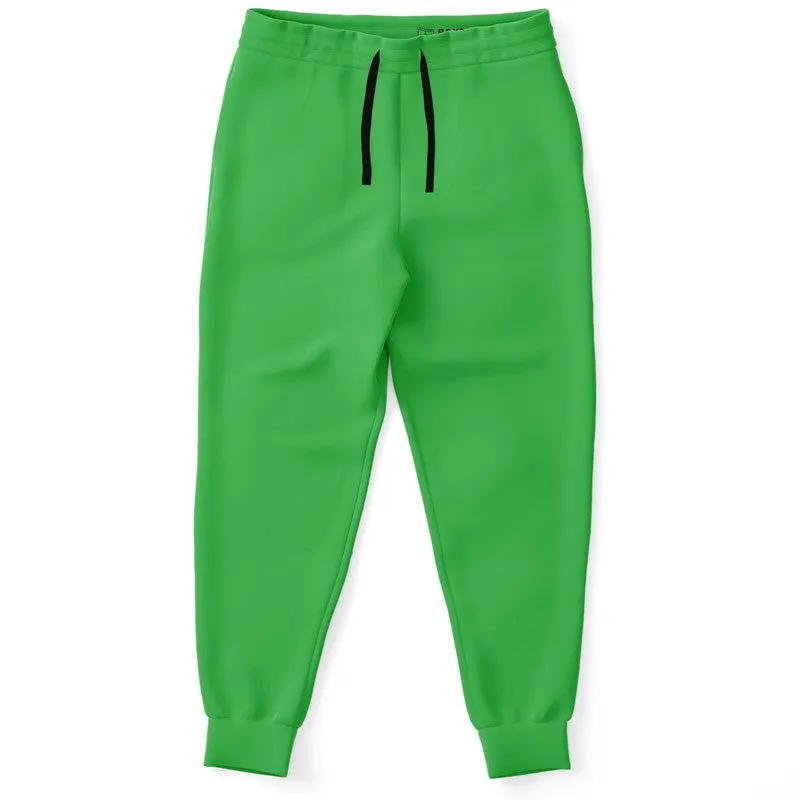 Bright Green Joggers | Unisex | with PLUS sizes | Bright Pure Green | C75M0Y100K0