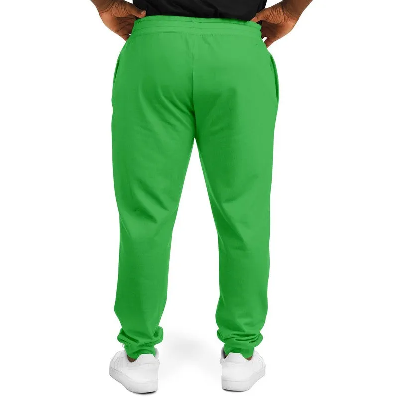 Bright Green Joggers | Unisex | with PLUS sizes | Bright Pure Green | C75M0Y100K0