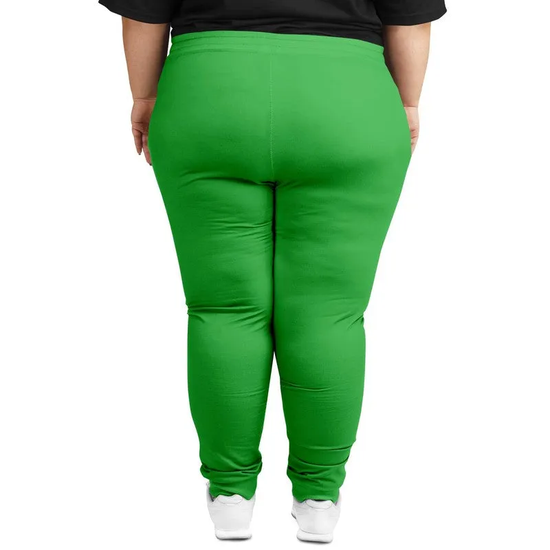 Bright Green Joggers | Unisex | with PLUS sizes | Bright Pure Green | C75M0Y100K0