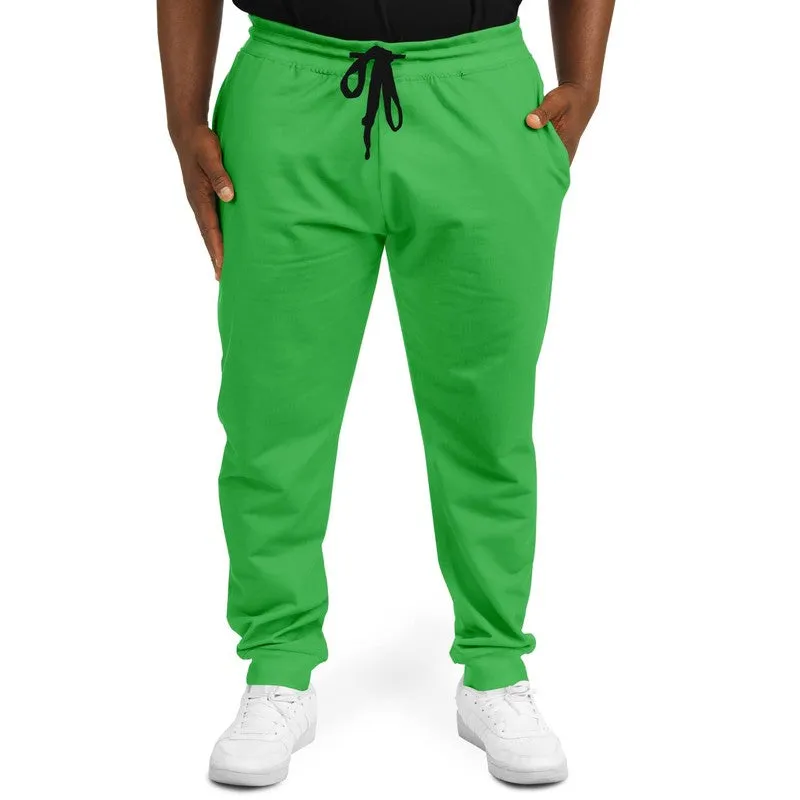 Bright Green Joggers | Unisex | with PLUS sizes | Bright Pure Green | C75M0Y100K0