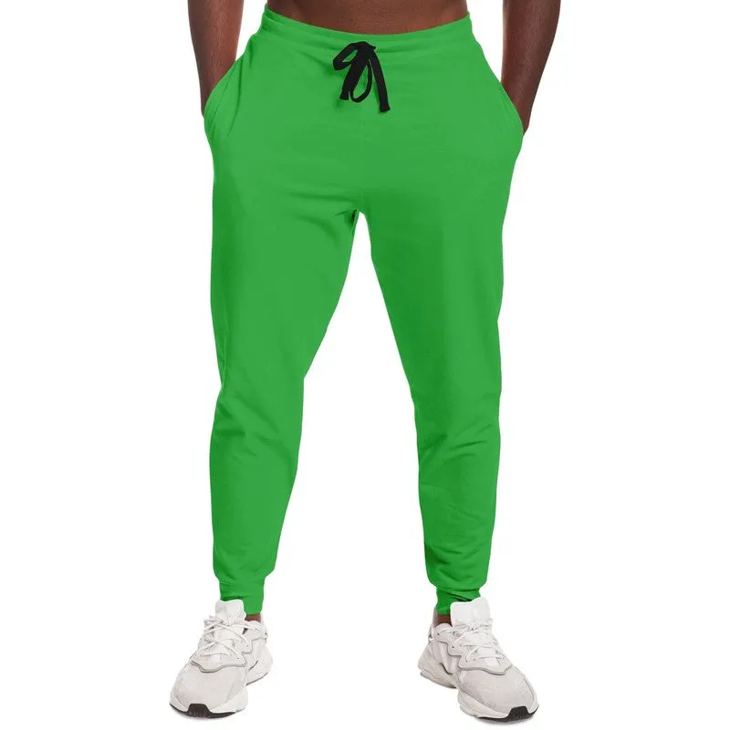 Bright Green Joggers | Unisex | with PLUS sizes | Bright Pure Green | C75M0Y100K0