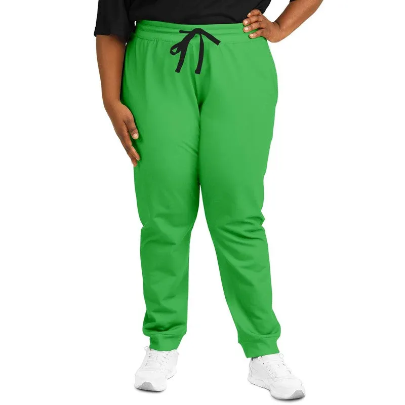 Bright Green Joggers | Unisex | with PLUS sizes | Bright Pure Green | C75M0Y100K0