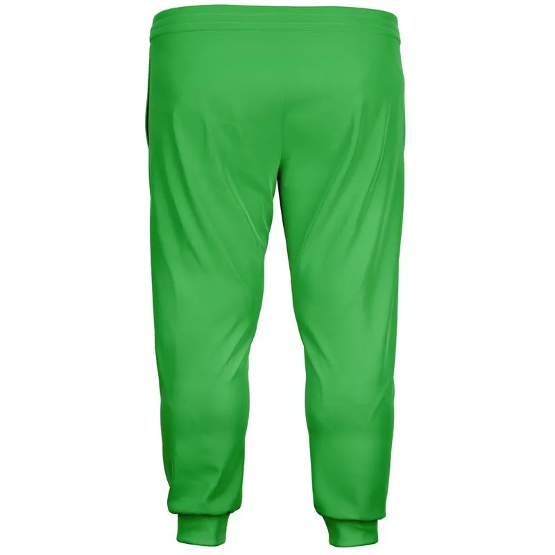 Bright Green Joggers | Unisex | with PLUS sizes | Bright Pure Green | C75M0Y100K0