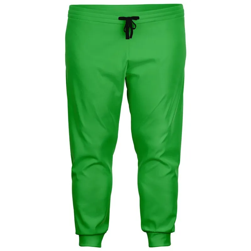 Bright Green Joggers | Unisex | with PLUS sizes | Bright Pure Green | C75M0Y100K0