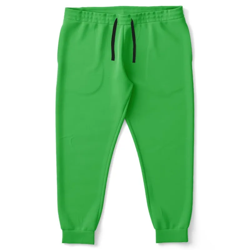 Bright Green Joggers | Unisex | with PLUS sizes | Bright Pure Green | C75M0Y100K0