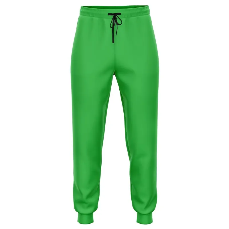 Bright Green Joggers | Unisex | with PLUS sizes | Bright Pure Green | C75M0Y100K0