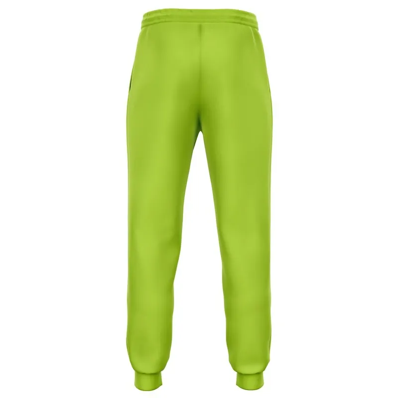 Bright Warm Green Joggers | Unisex | with PLUS sizes | Bright Pure Warm Green | C38M0Y100K0