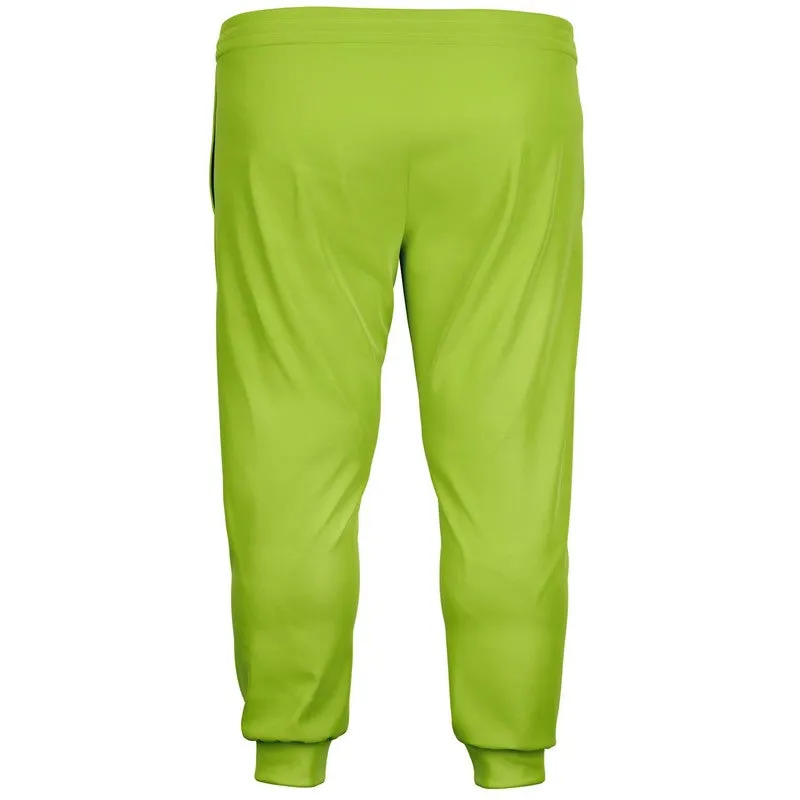 Bright Warm Green Joggers | Unisex | with PLUS sizes | Bright Pure Warm Green | C38M0Y100K0