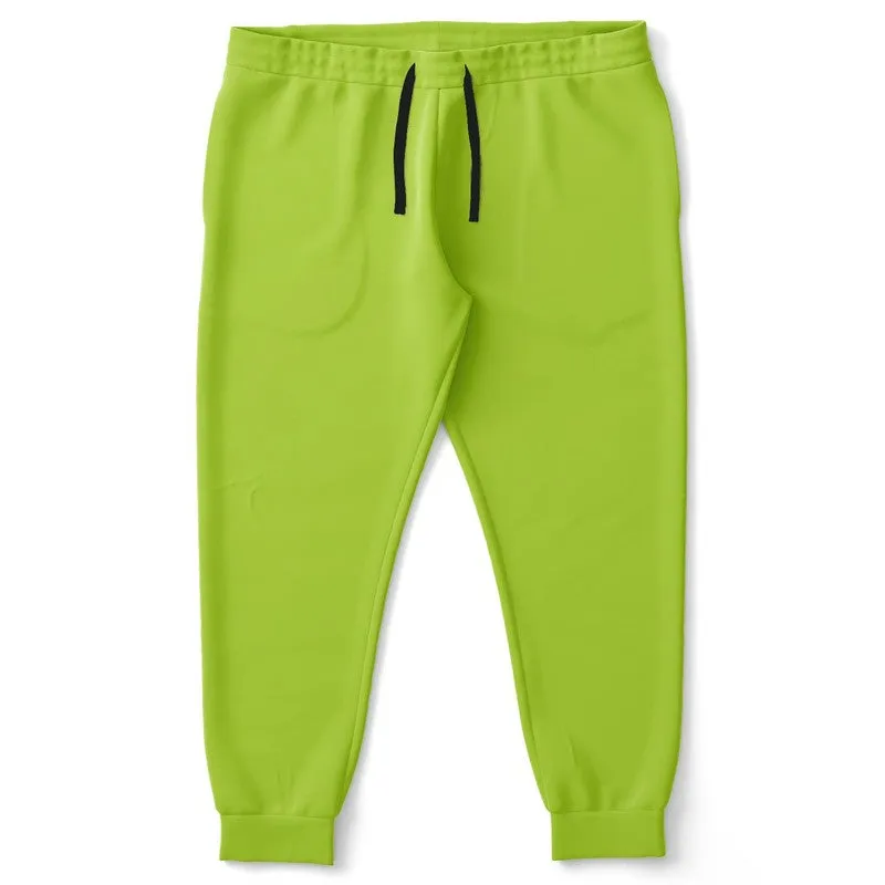 Bright Warm Green Joggers | Unisex | with PLUS sizes | Bright Pure Warm Green | C38M0Y100K0