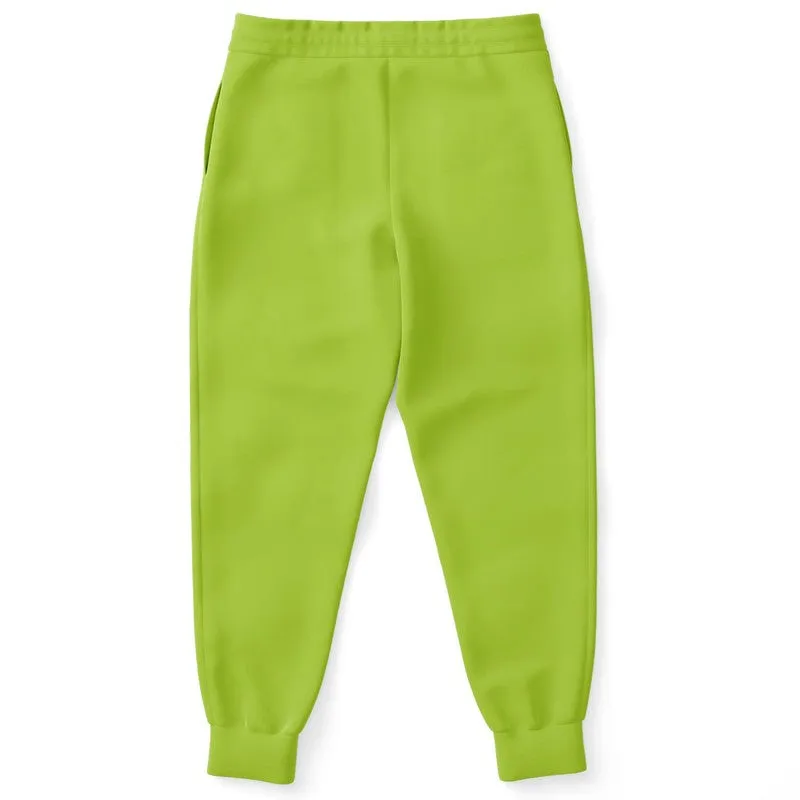 Bright Warm Green Joggers | Unisex | with PLUS sizes | Bright Pure Warm Green | C38M0Y100K0