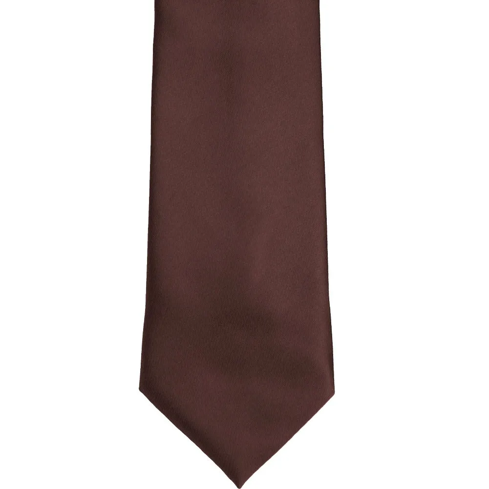 Brown Solid Color Necktie