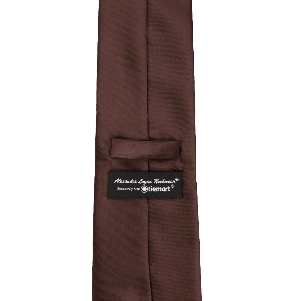 Brown Solid Color Necktie