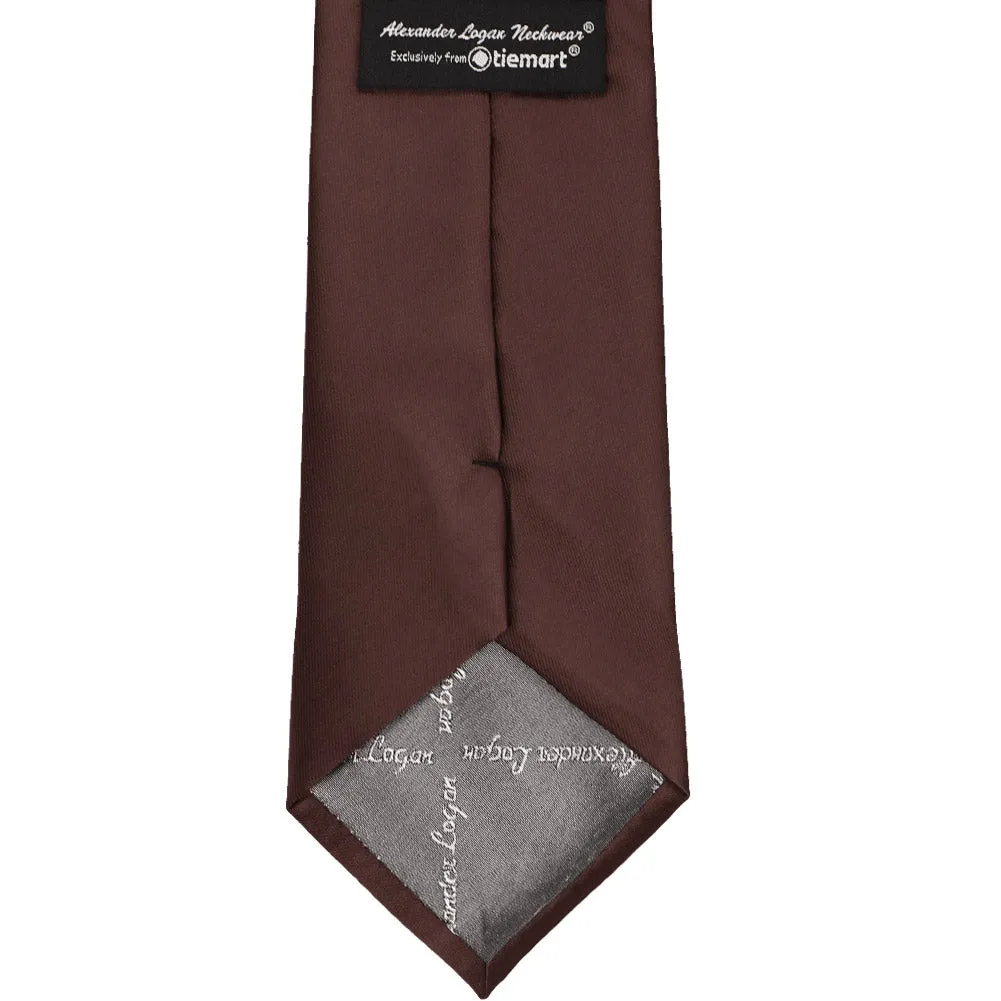 Brown Solid Color Necktie