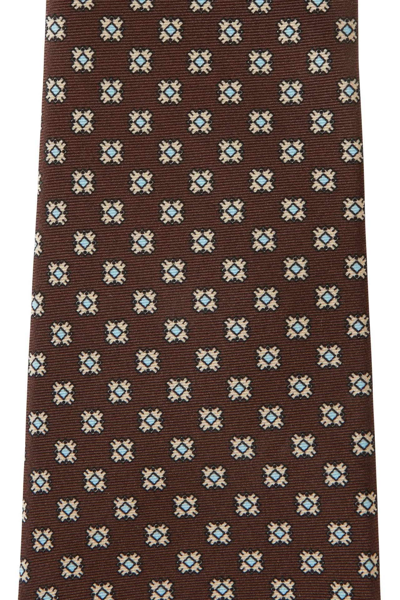 Brown Square Pattern Tie