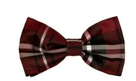 Brown/Black Plaid Bow Ties with Matching Pocket Squares