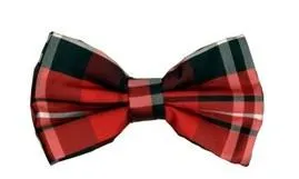 Brown/Black Plaid Bow Ties with Matching Pocket Squares