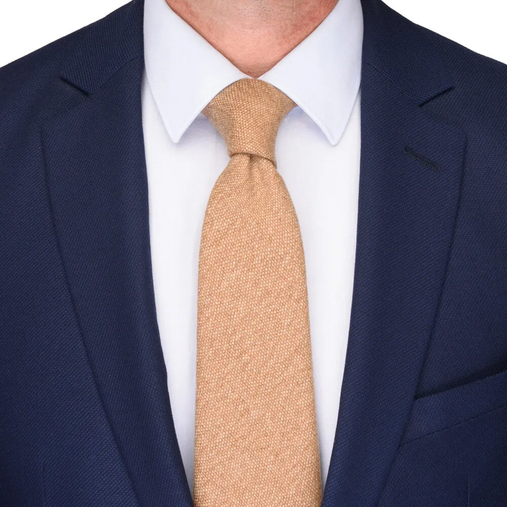 Camel Melange Cashmere Tie