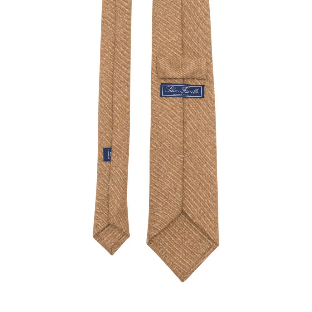 Camel Melange Cashmere Tie