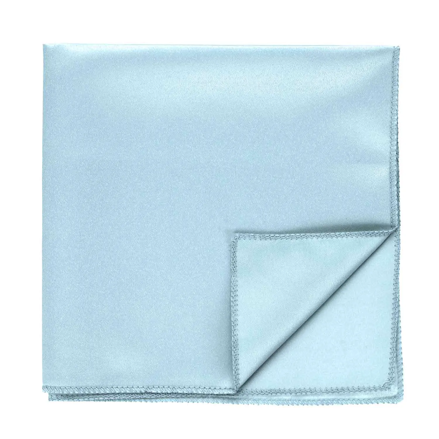 Capri Blue Solid Color Pocket Square