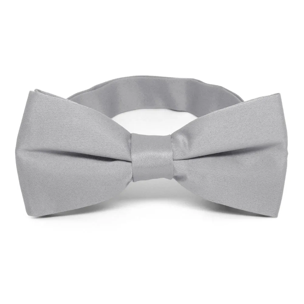 Chateau Silver Band Collar Bow Tie