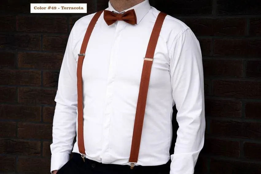 Chic and Stylish: Adult Coral Linen Bow Tie for Fashion-Forward Individuals