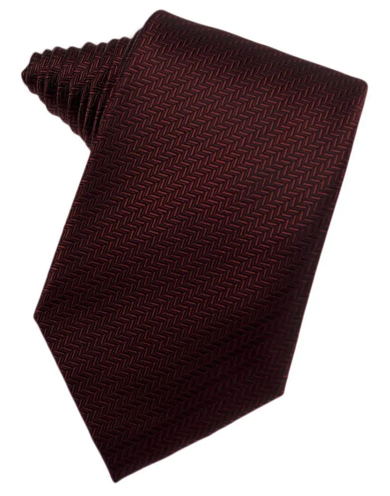 Chocolate Herringbone Necktie