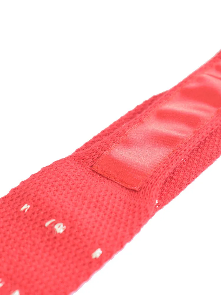 Compact Weave Pindot Knitted Tie – Red