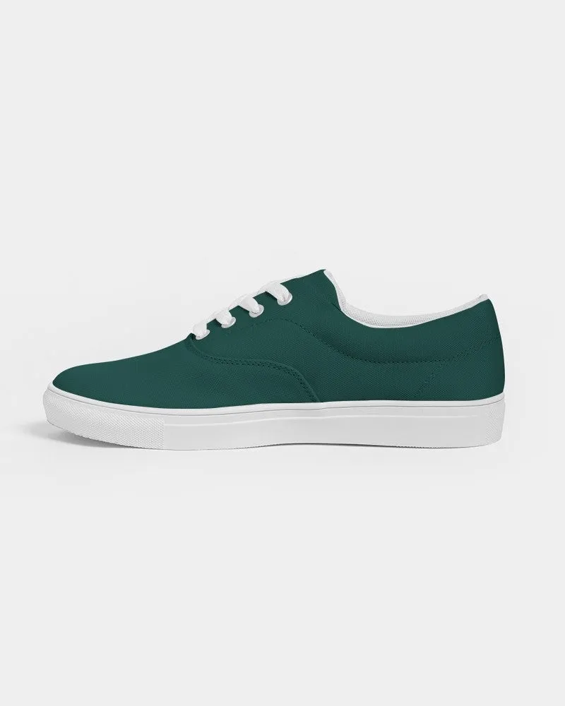 Dark Blue Cool Green Women's Canvas Sneakers | Women's | Dark Pure Blue Cool Green | C100M0Y50K80